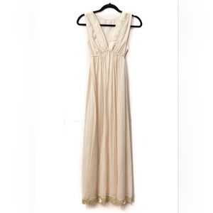 Vintage Small Voe Mode Maxi Slip Dress v neck empire waist Dress